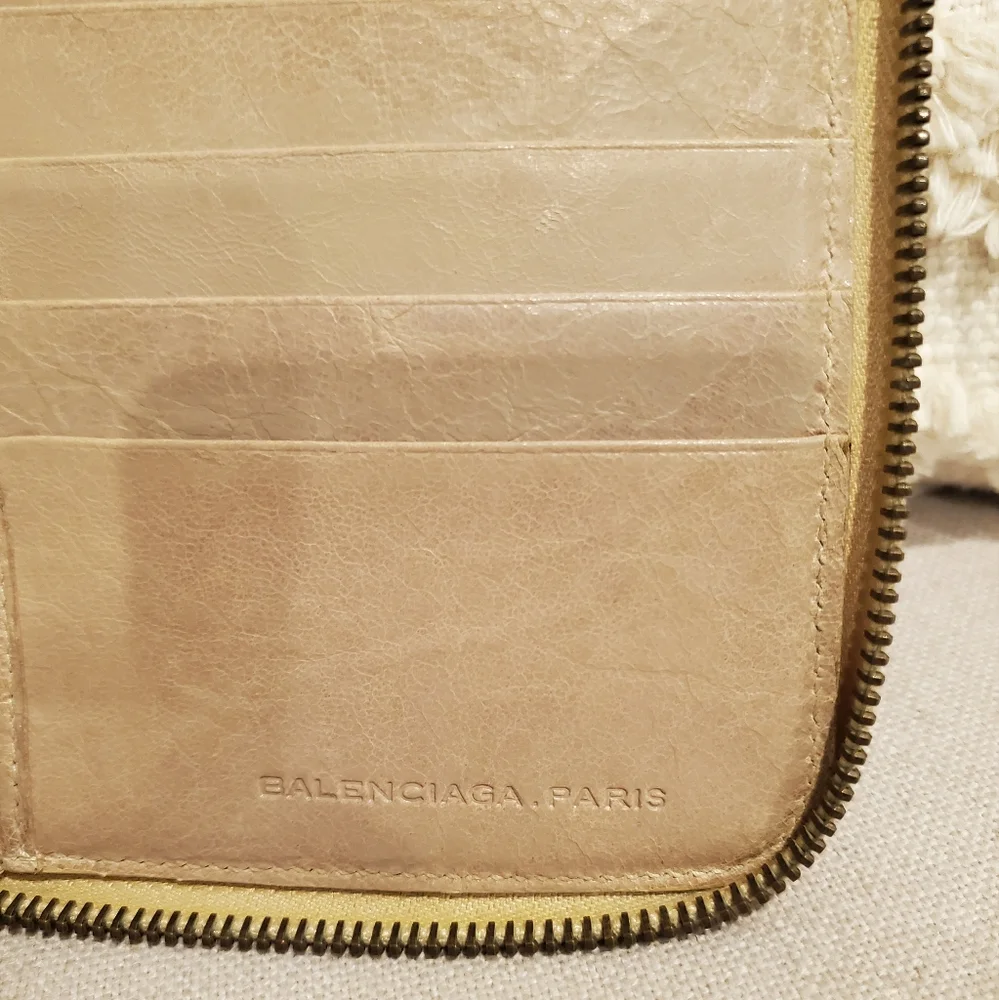 Balenciaga Long Tan Leather Wallet - Picture 5 of 15